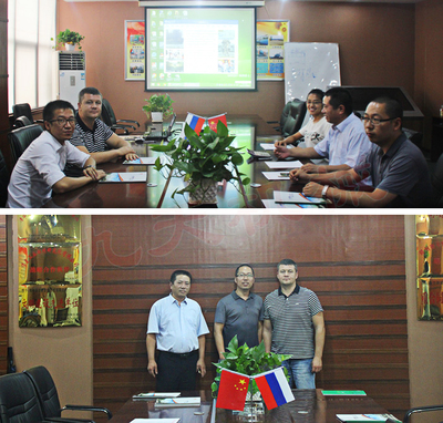 昨日俄羅斯木屑烘干機(jī)考察隊(duì)光顧?quán)嵵菥盘鞕C(jī)械實(shí)地考察